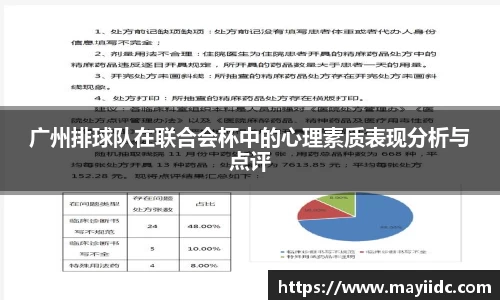 广州排球队在联合会杯中的心理素质表现分析与点评